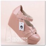 Model Sepatu Wedges Wanita Pink Dusty Murah