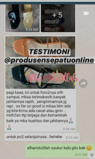 testimoni customer produsen sepatu online 2