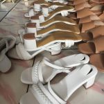 Sandal Blocked Heels Korea Warna Putih Cantik